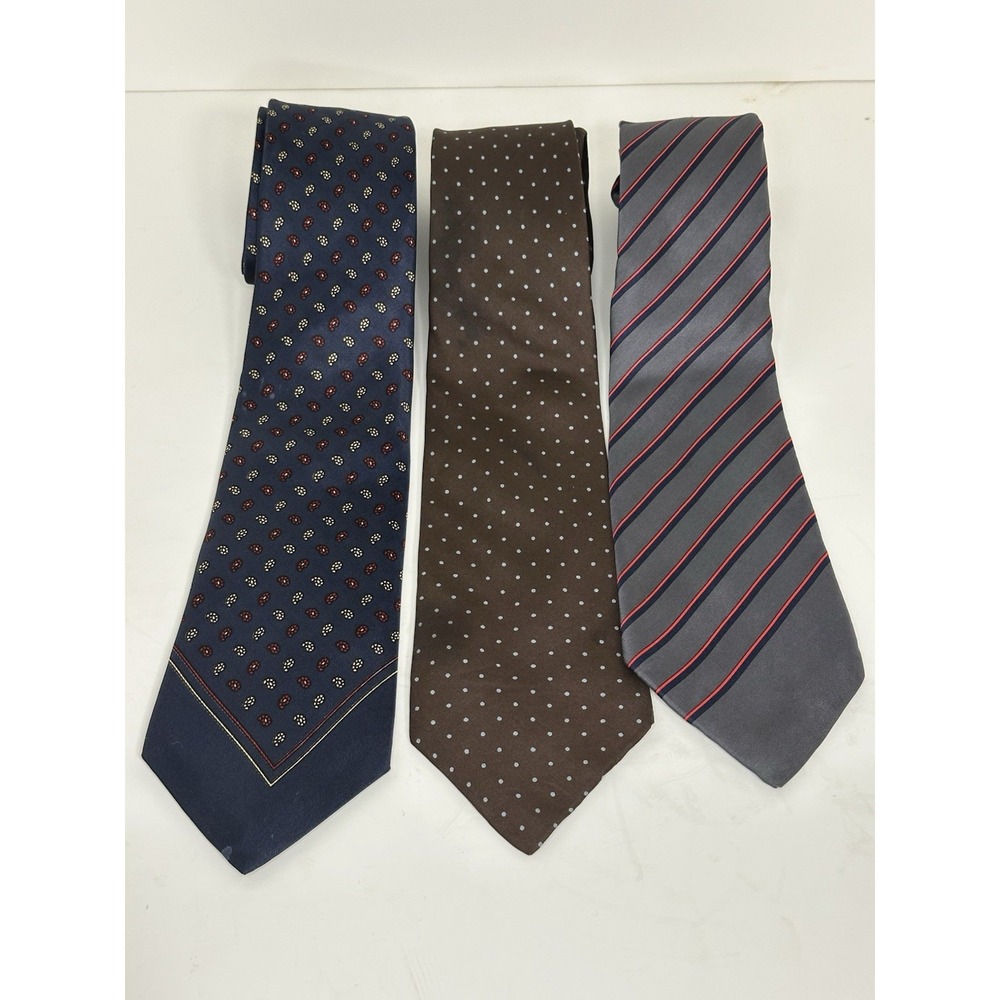 Paco Rabanne, Men's Neckties, Lot Of 3, Multicolor/Pattern